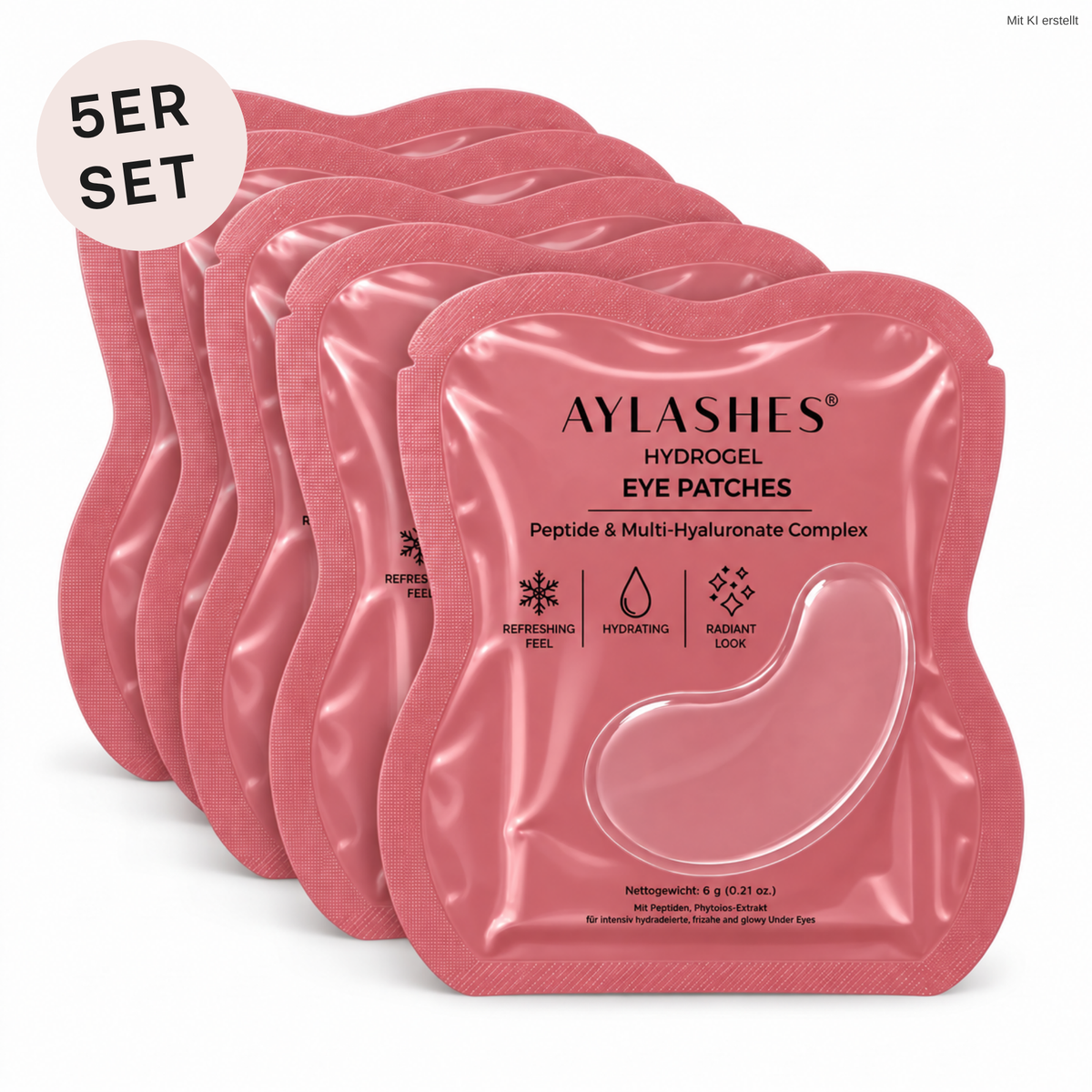 PINK GLOW HYDROGEL EYE PATCHES PEPTIDE+